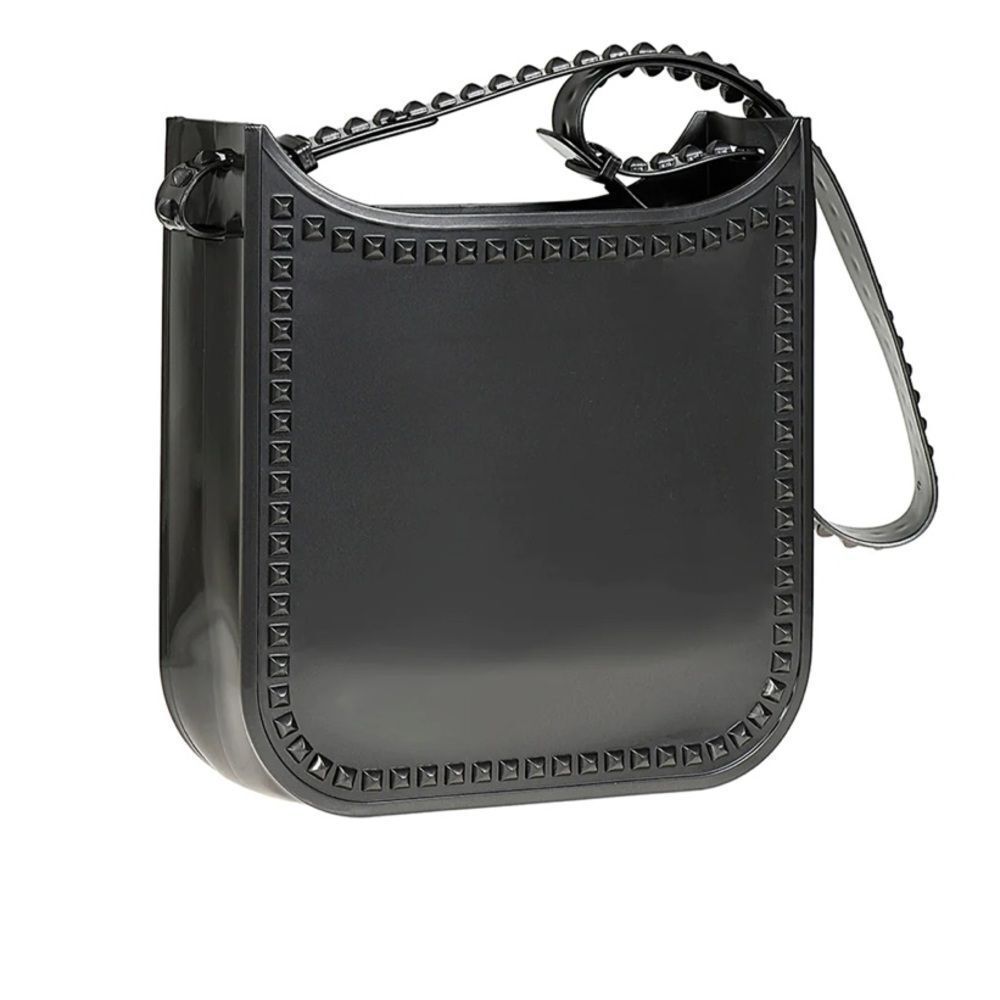 Elegant Black Studded Crossbody Bag
